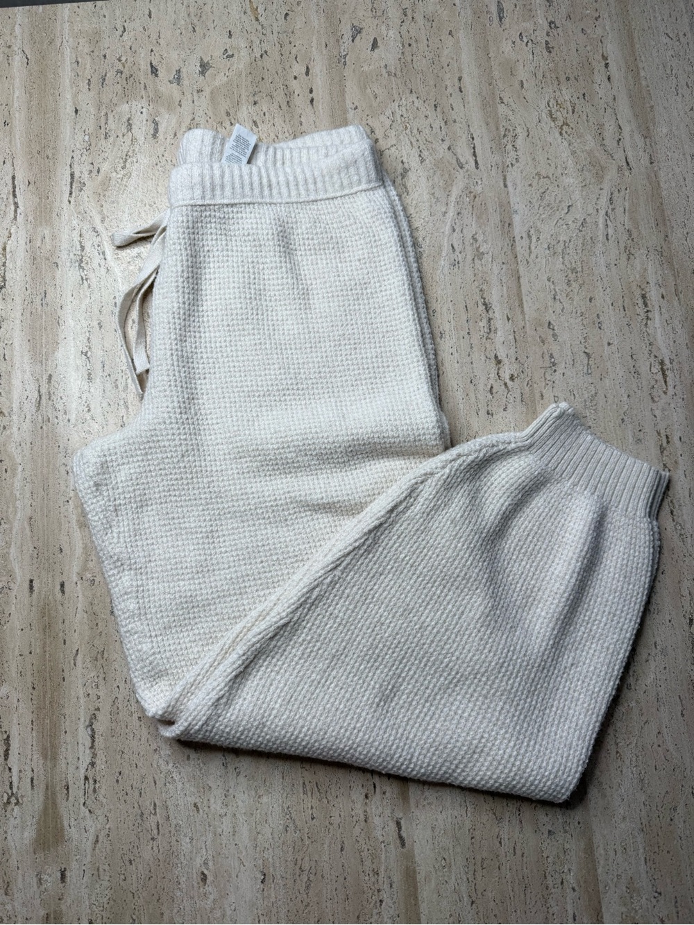 Aerie - Size L - Cozy Cream Waffle Knit Lounge Pants